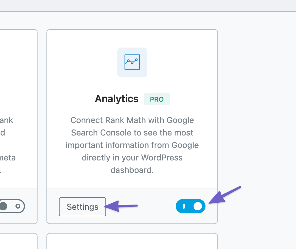 Activer le module Google Analytics de Rank Math