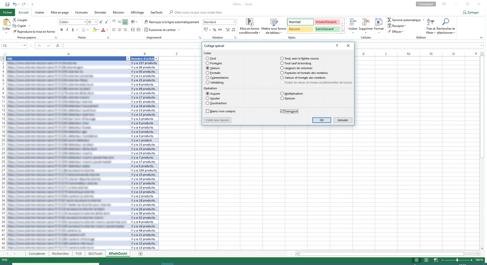 SEO Tools for Excel : XPathOnUrl